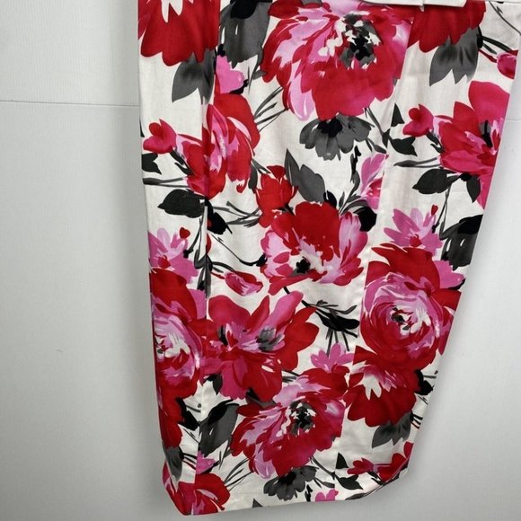 Diana Ferrari Size 10 Women's Pencil Dress White Pink Floral - Picture 3 of 8